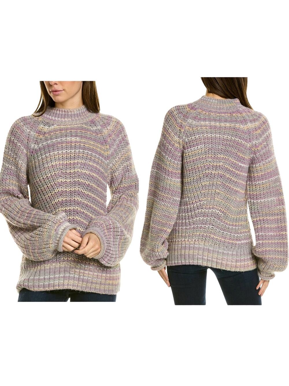 Nicholas Maliya Purple Marled Alpaca Wool Blend Sweater